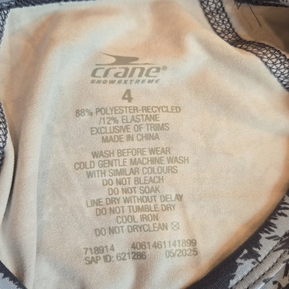 Crane Snow Extreme Thermal Long Sleeve Polyester Top -‎ Size 4